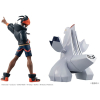 Officiële Pokemon G.E.M Series figure Raihan & Duraludon statue